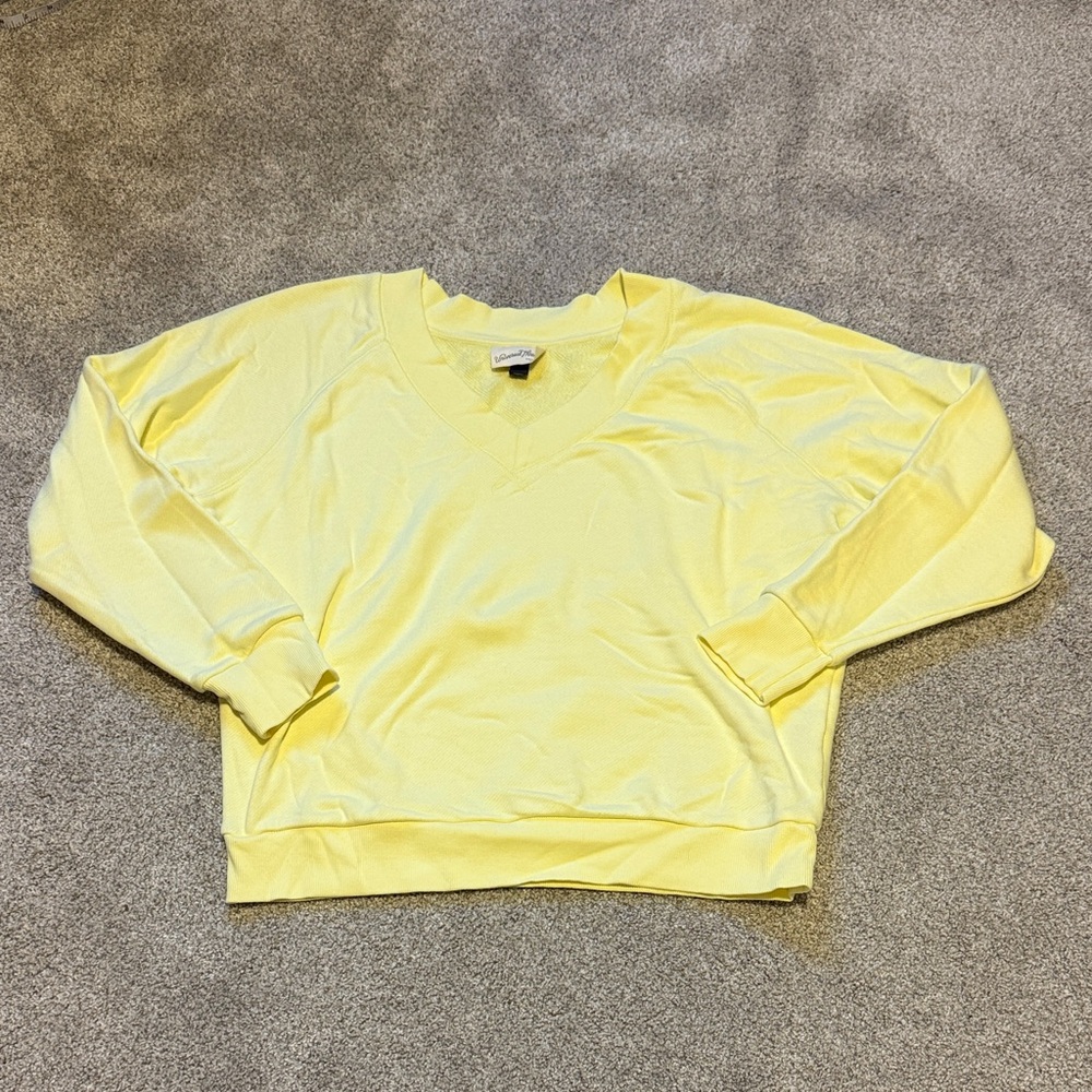 Yellow V-Neck Women's Sweater